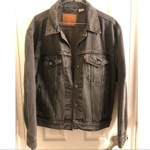 Levis Charcoal Black Denim Jacket